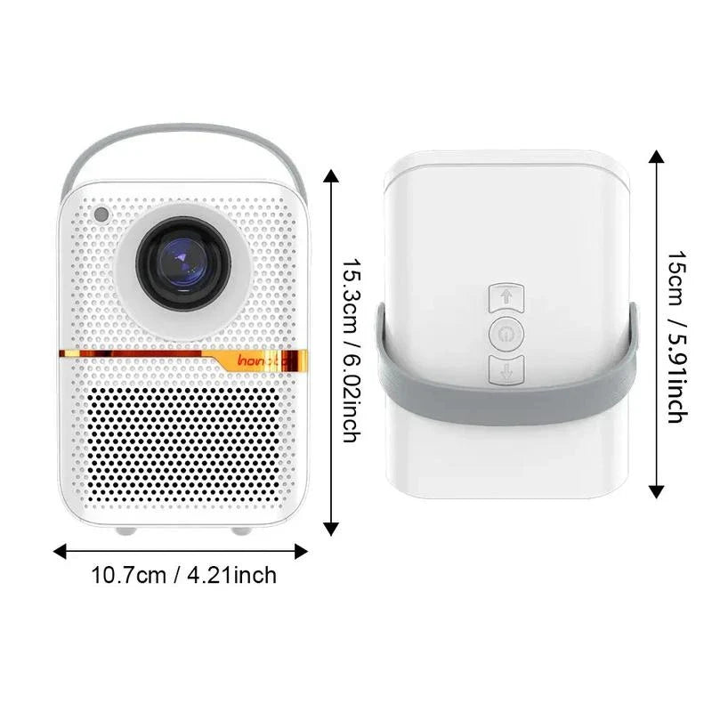 Proiector Portabil P10 Full HD 1080p, Android 10, WiFi & Bluetooth, 240 ANSI – Ideal pentru Filme și Netflix în Cameră Întunecată
