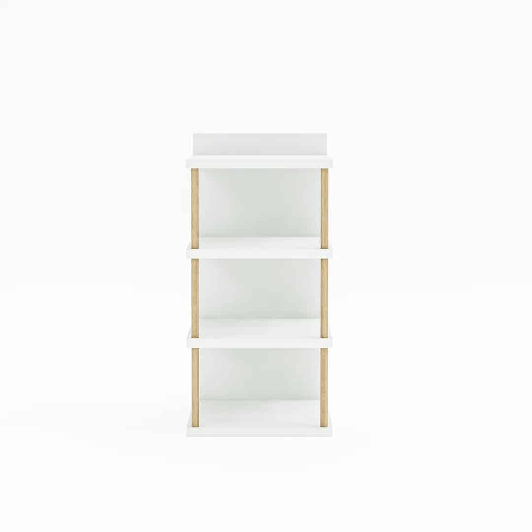 Organizator de pantofi cu 4 polițe din PAL melaminat, 60 x 29 x 30 cm