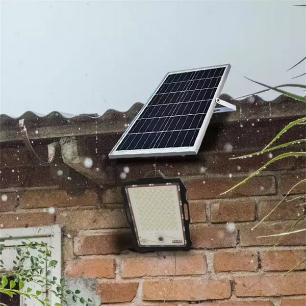 Proiector LED cu panou solar si camera WiFi, 100W-300W, 82-236 LED-uri, lumina alba, telecomanda