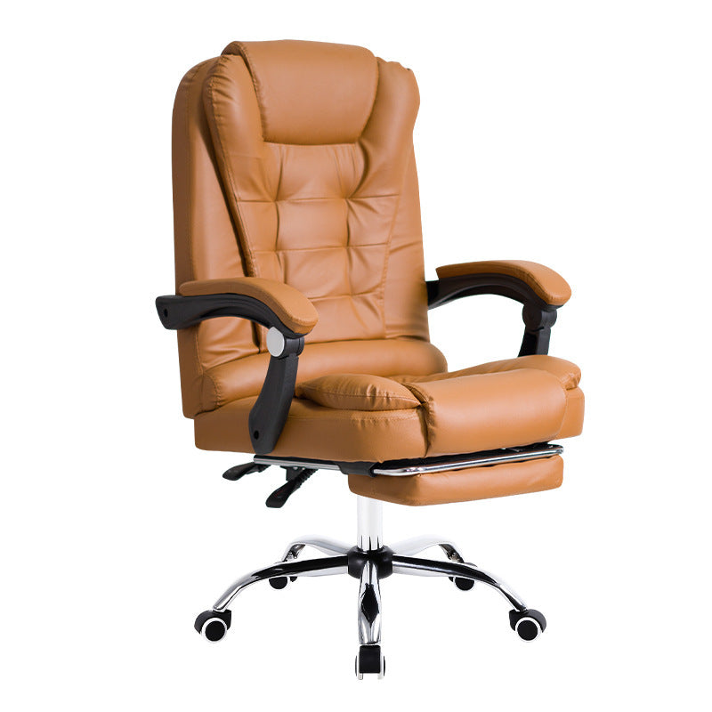 Scaun de Birou Ergonomic Directorial, Piele Ecologică, Recliner și Suport pentru Picioare