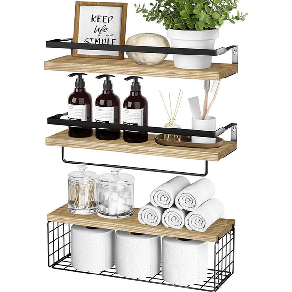 Set 3 polite decorative pentru living, baie sau bucatarie
