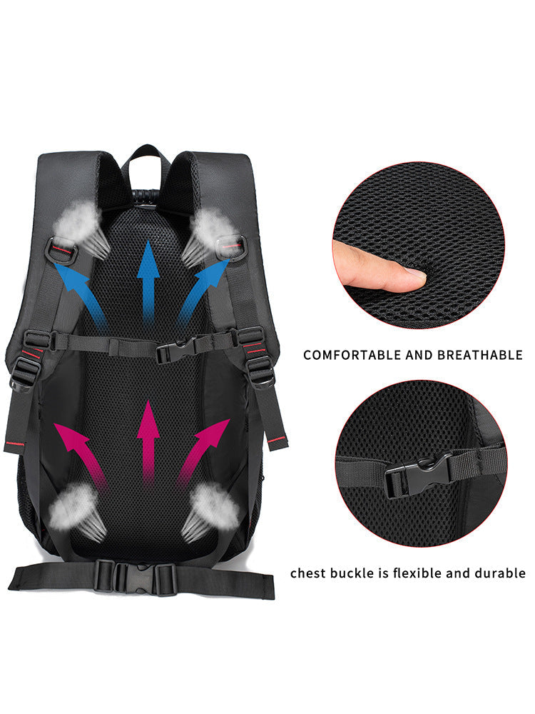 Rucsac drumetie impermeabil 40L, 50x31x25 cm, cu buzunar laptop si bretele ventilate