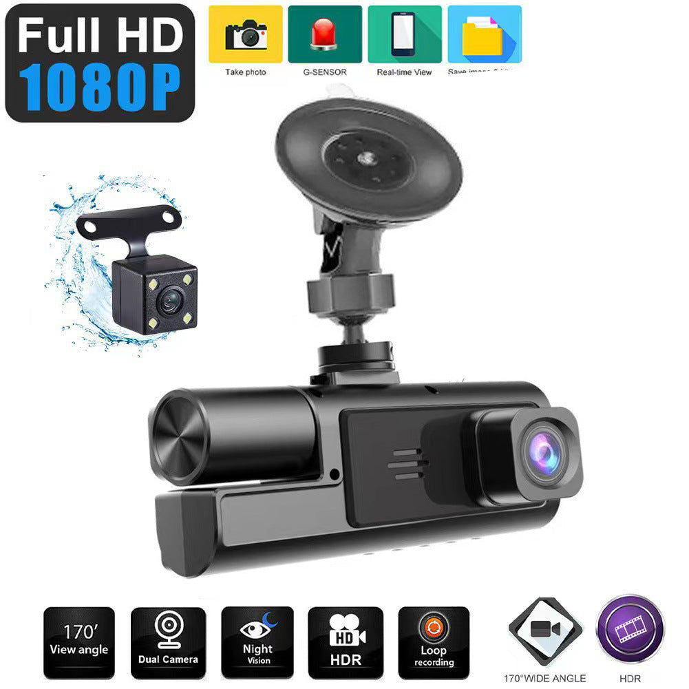 Camera auto tripla FullHD, 3 camere-fata/spate/interior, ecran 2&#39;&#39;, G Senzor