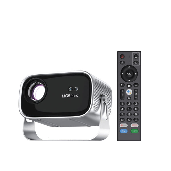 Proiector Smart MG50 PRO – Android 12.0, 720P HD, 300 ANSI, 150” ecran, WiFi 6, Bluetooth 5.1, Google Assistant, Netflix TV