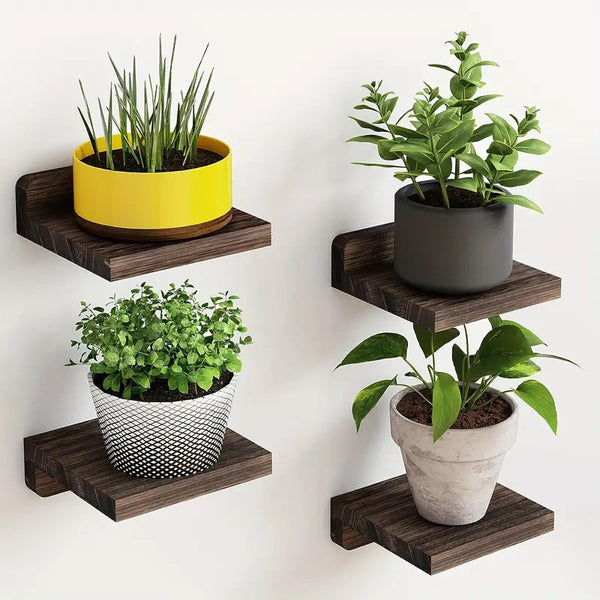 Set 4 polite pentru ghivece sau obiecte decorative