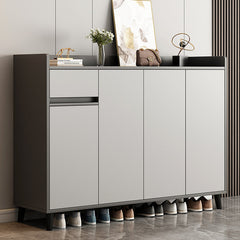 RESIGILAT - Pantofar tip dulap pentru hol, design minimalist, alb/gri