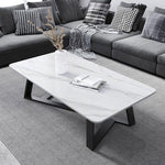 RESIGILAT - Masa cafea pentru living room, blat MDF, picioare metal in X