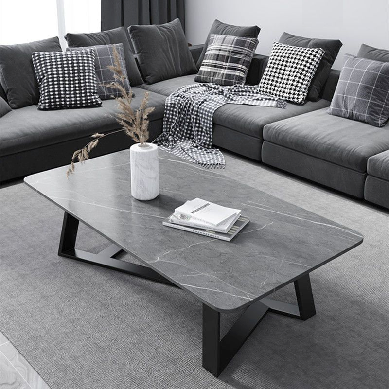 Masa cafea pentru living room, blat MDF, picioare metal in X