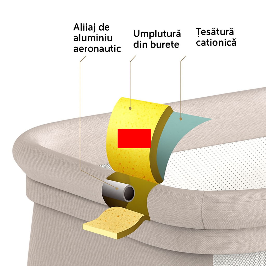 Patut bebelusi multifunctional – Portabil, Pliabil, cu Roti, cu Saltea, Nou-Nascuti