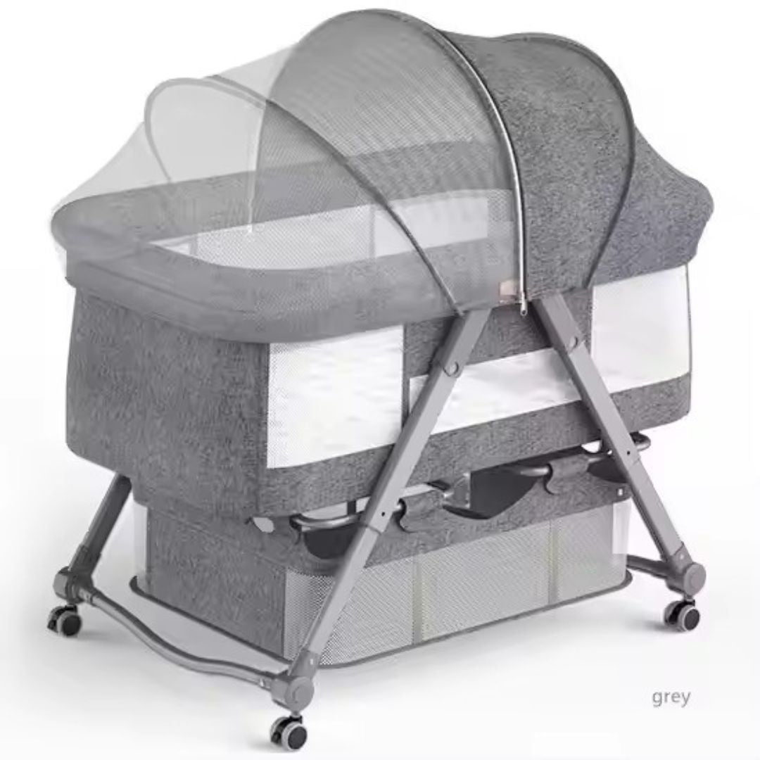 Patut bebelusi multifunctional – Portabil, Pliabil, cu Roti, cu Saltea, Nou-Nascuti