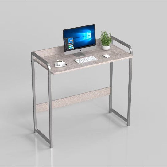 RESIGILAT- Birou minimalist compact pentru lucru și gaming, blat MDF, cadru metal, 80x40x80cm