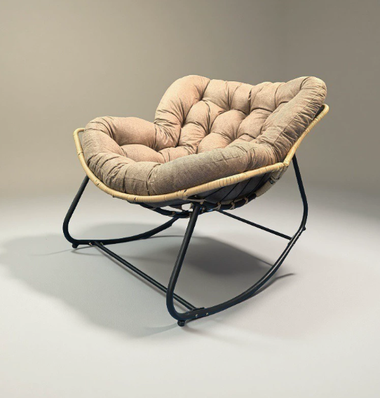 Fotoliu Balansoar Rocking Chair Model Premium, Extra Gros, Cadru Intarit