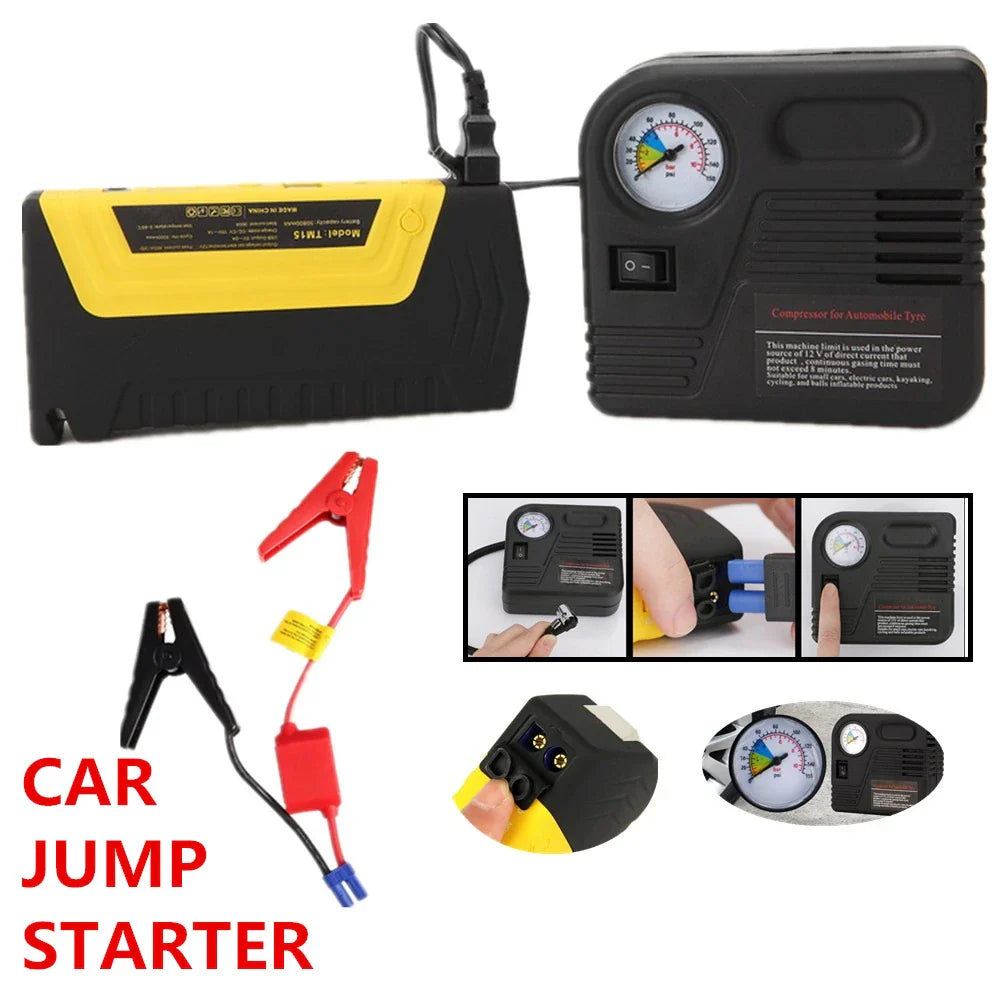 RESIGILAT - Robot pornire auto portabil, cu acumulator 68800 mAh + compresor auto