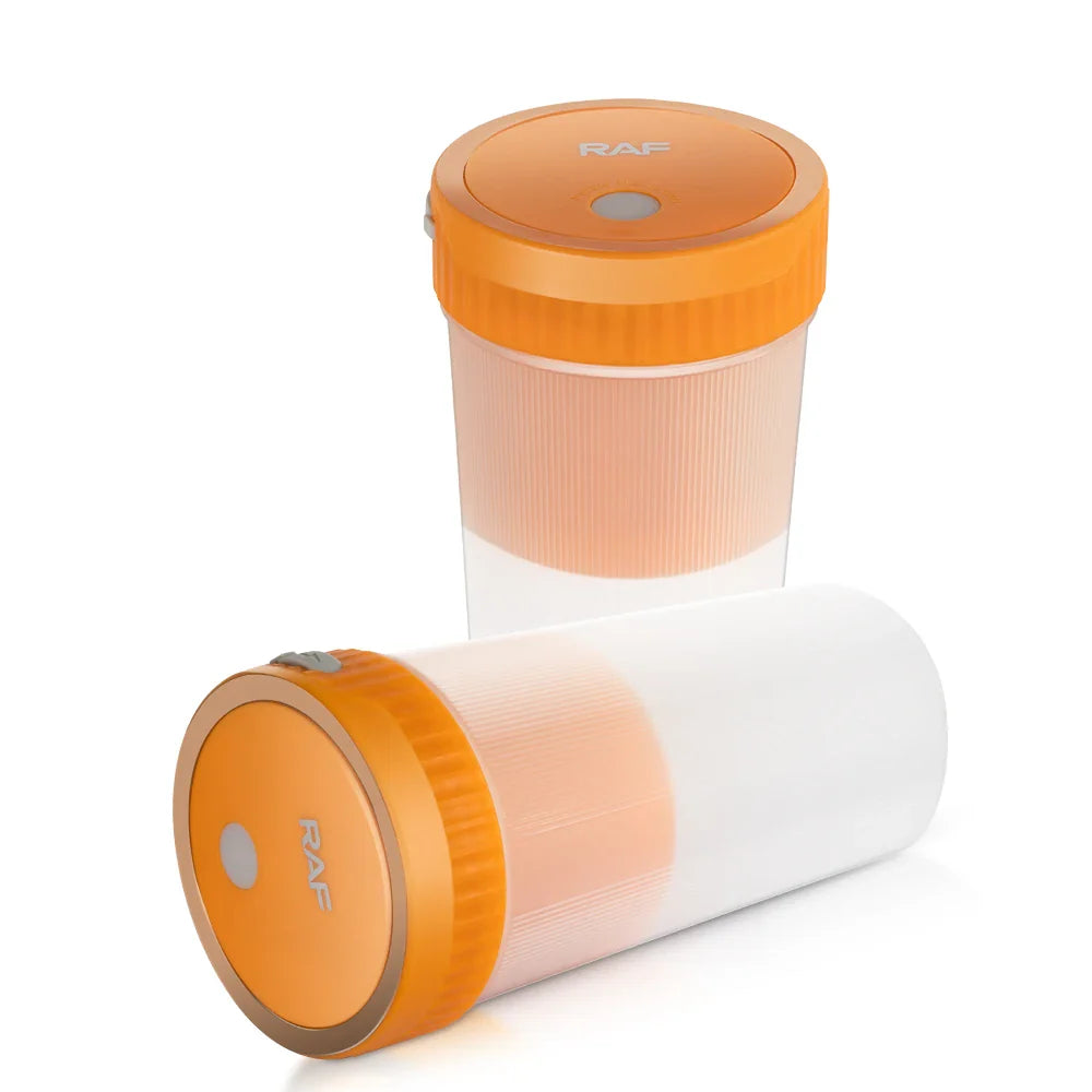 Blender portabil RAF R.2829O 300ml, reincarcabil USB, portocaliu