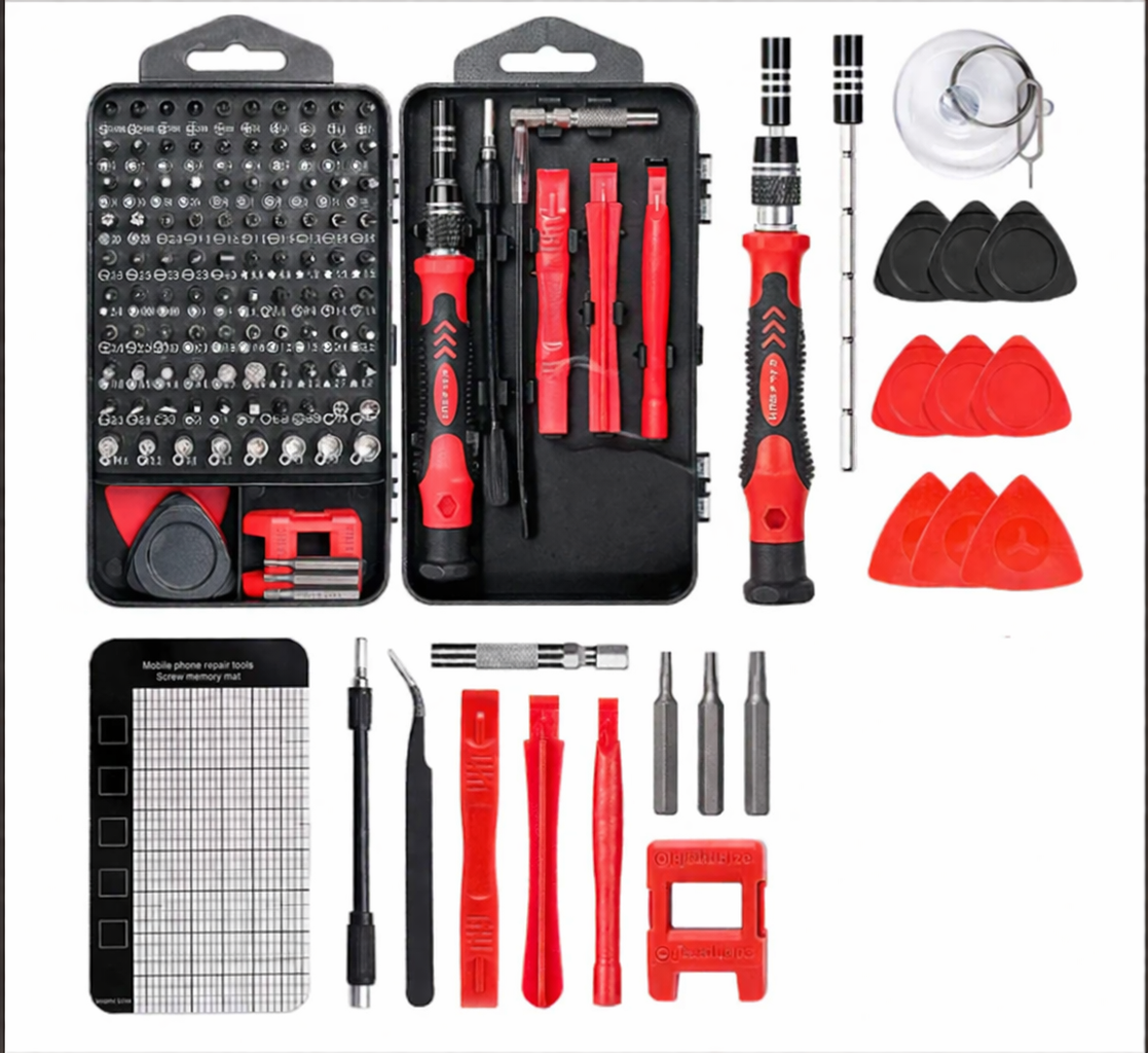 Set trusa surubelnita precizie cu 138 piese, biti otel, maner ergonomic