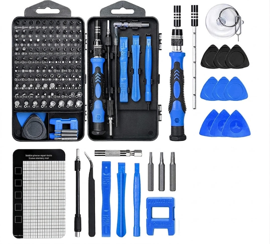 Set trusa surubelnita precizie cu 138 piese, biti otel, maner ergonomic