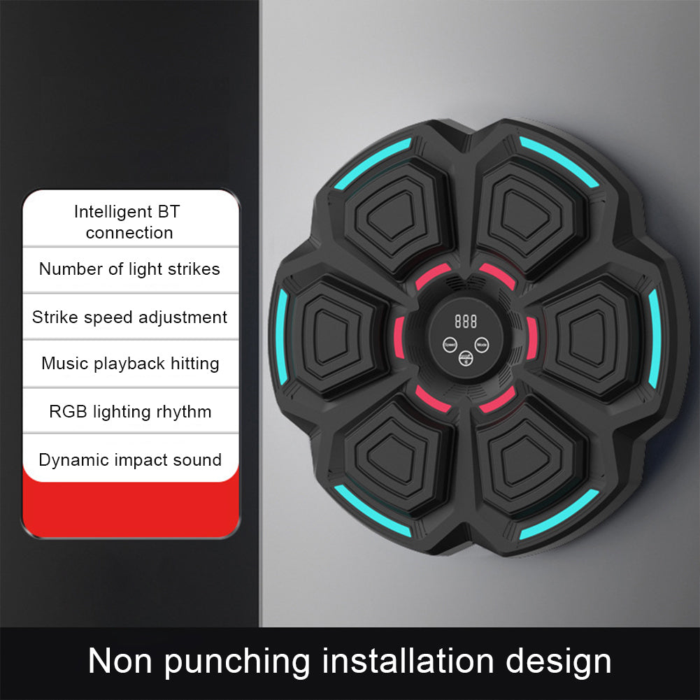 RESIGILAT - Aparat inteligent de box cu lumini RGB, muzica si afisaj LED – antrenament interactiv pentru acasa