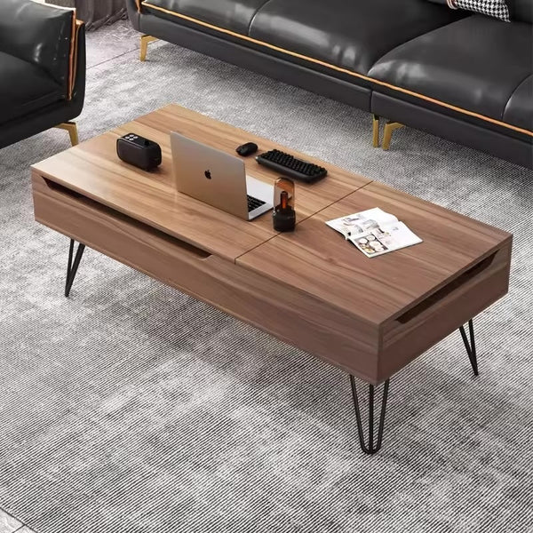 Masa de cafea inteligenta cu blat rabatabil Lift & Lounge, 120x50x55 cm