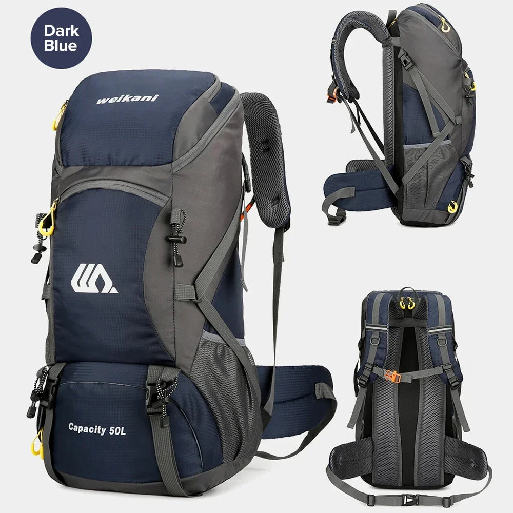 Rucsac drumetie 50L cu suport lombar si compartiment laptop 58x30x22 cm