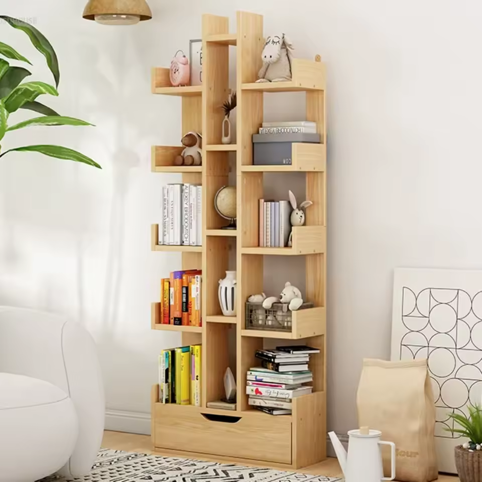 RESIGILAT - Biblioteca Tree of Knowledge cu 18 rafturi si sertar, 51x18x168cm