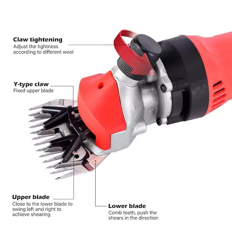 Aparat electric profesional pentru tuns oile, 6 viteze, 900 W, 13 dinti
