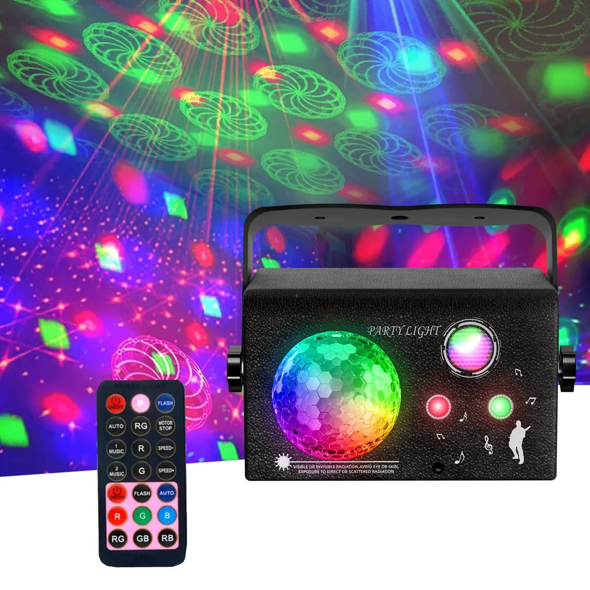 Proiector Party cu 4 Moduri, DJ Disco si Telecomanda pentru Home, Party si Evenimente