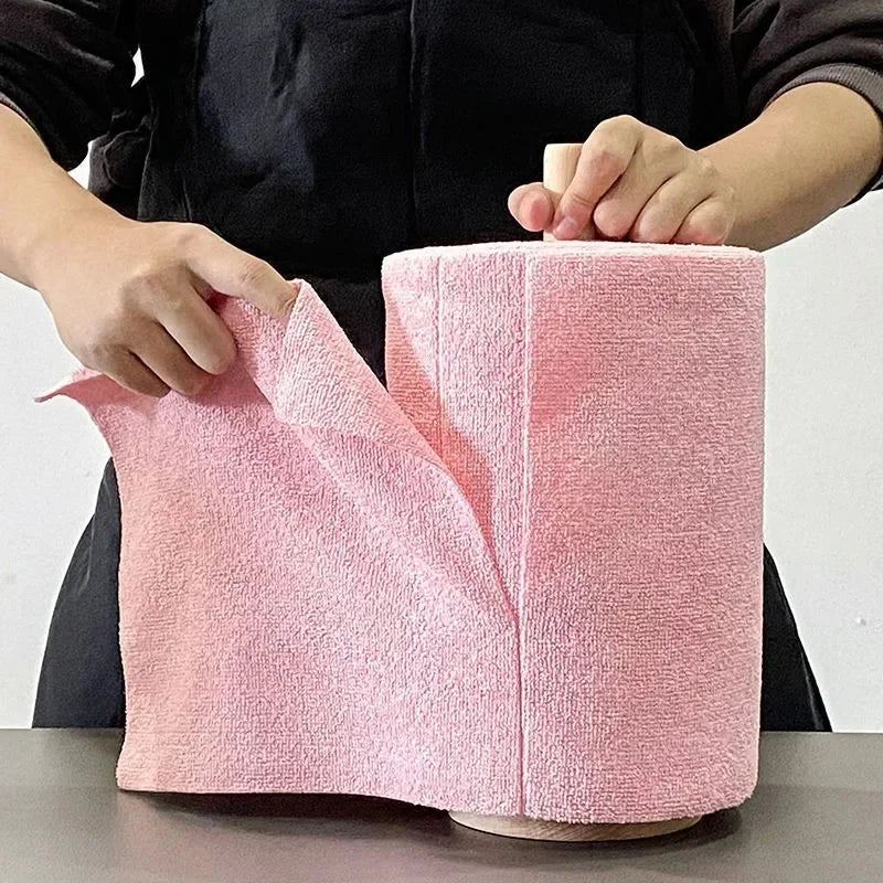 Set 30 lavete reutilizabile multifunctionale 30x30 cm cu suport