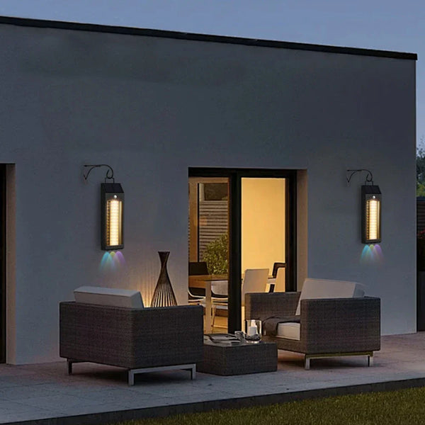 Lampa solara LED 33 cm, senzor miscare, 3 moduri de lumina, panou solar 5.5V/1.6W,  rezistenta la apa
