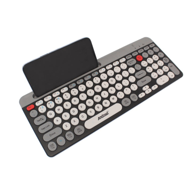 Tastatura wireless Bluetooth QK8066 cu suport integrat pentru telefon saui tableta