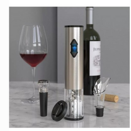 Set accesorii pentru vin cu tirbuson electric, 4 piese, baterii