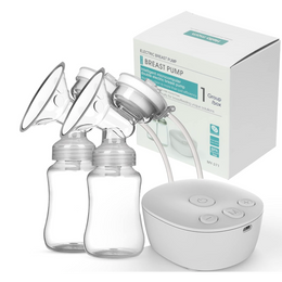 Pompa de San Electrica Dubla – 3 Moduri, 9 Niveluri, Anti-Reflux, Fara BPA, Alba, Portabila cu Alimentare USB
