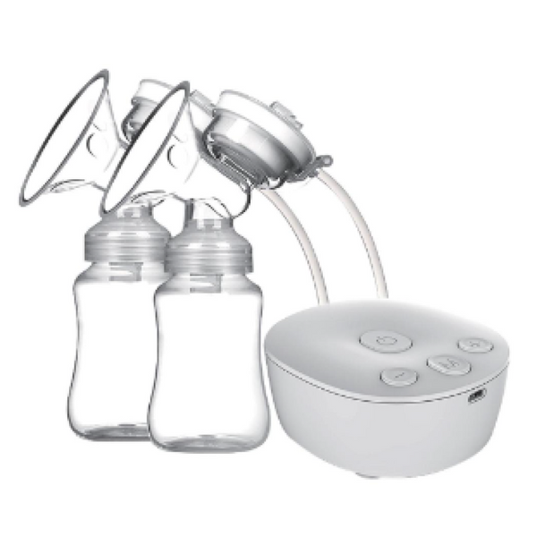 Pompa de San Electrica Dubla – 3 Moduri, 9 Niveluri, Anti-Reflux, Fara BPA, Alba, Portabila cu Alimentare USB