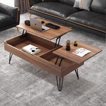Masa de cafea inteligenta cu blat rabatabil Lift & Lounge, 120x50x55 cm
