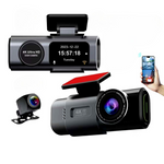 Camera auto duala 4K + 1080P cu WiFi, GPS, viziune nocturna si monitorizare parcare