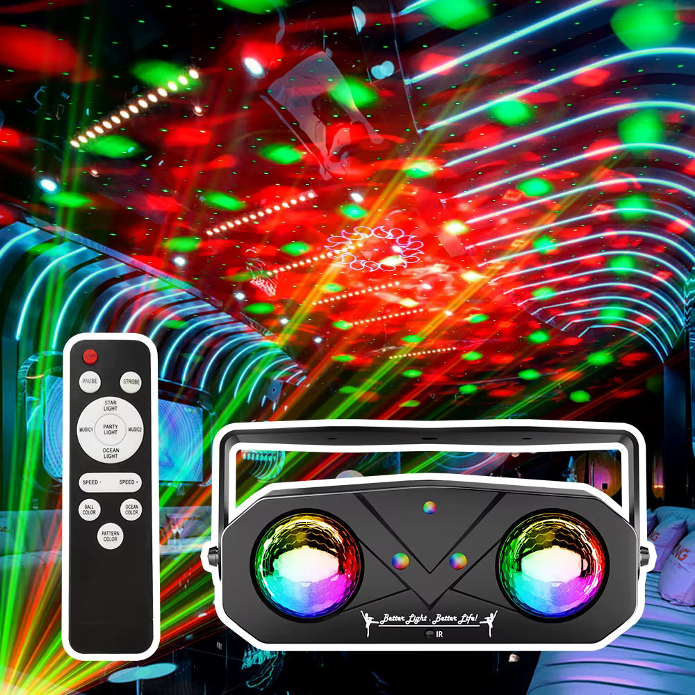 Proiector Lumini Party cu Laser, Ocean Waves, Starry Sky si Disco Ball – Efecte Spectaculoase pentru Camera, Petreceri si Decor