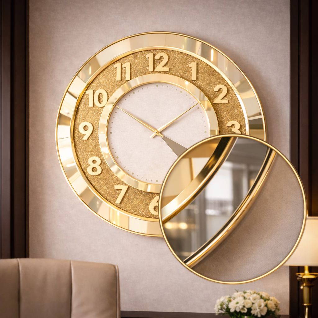 Ceas de perete mare, 50 cm, premium, design elegant, stil modern