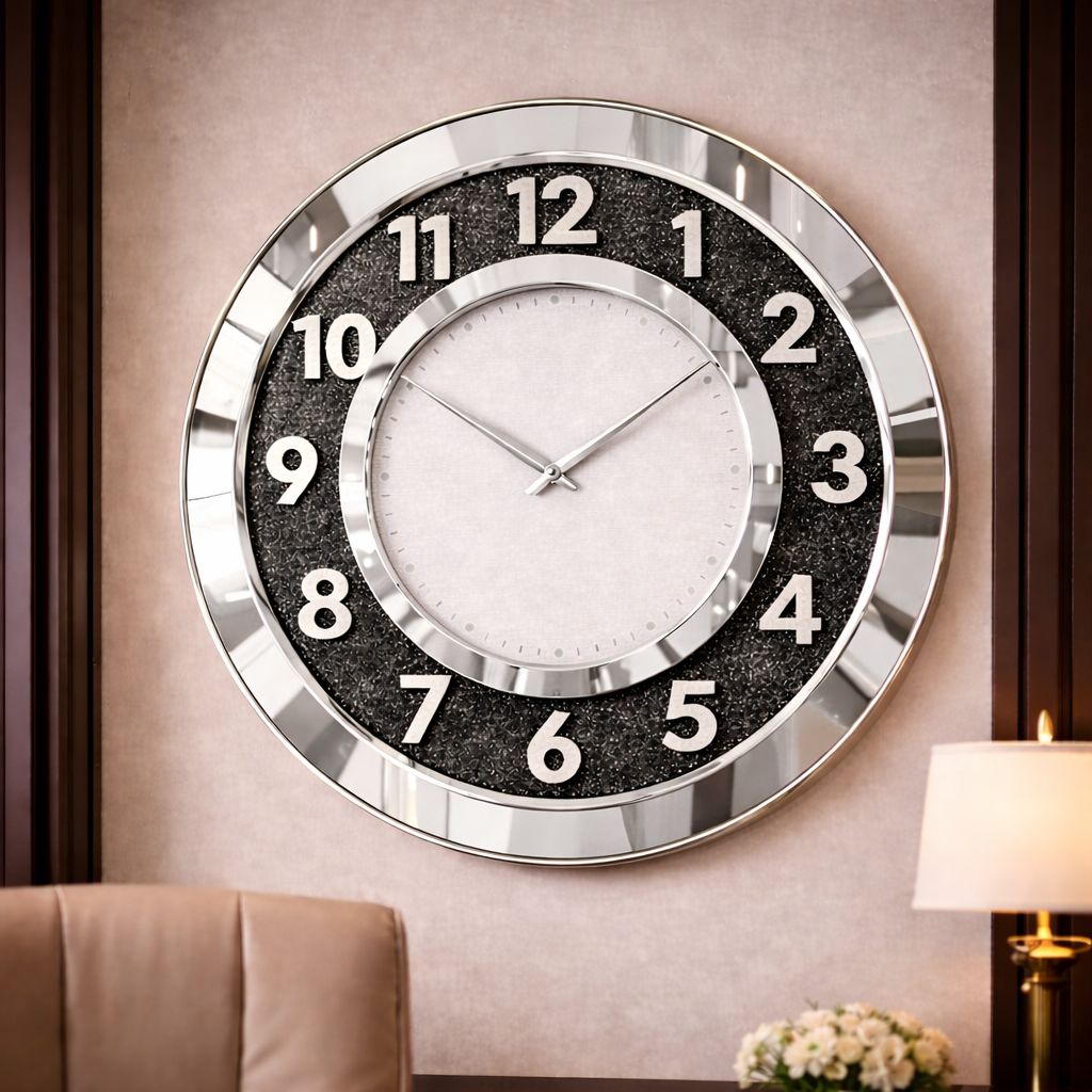 Ceas de perete mare, 50 cm, premium, design elegant, stil modern