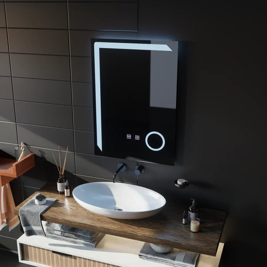 Oglinda LED Rectangulara, 60x80cm, Linea Touch, Sistem Dezaburire