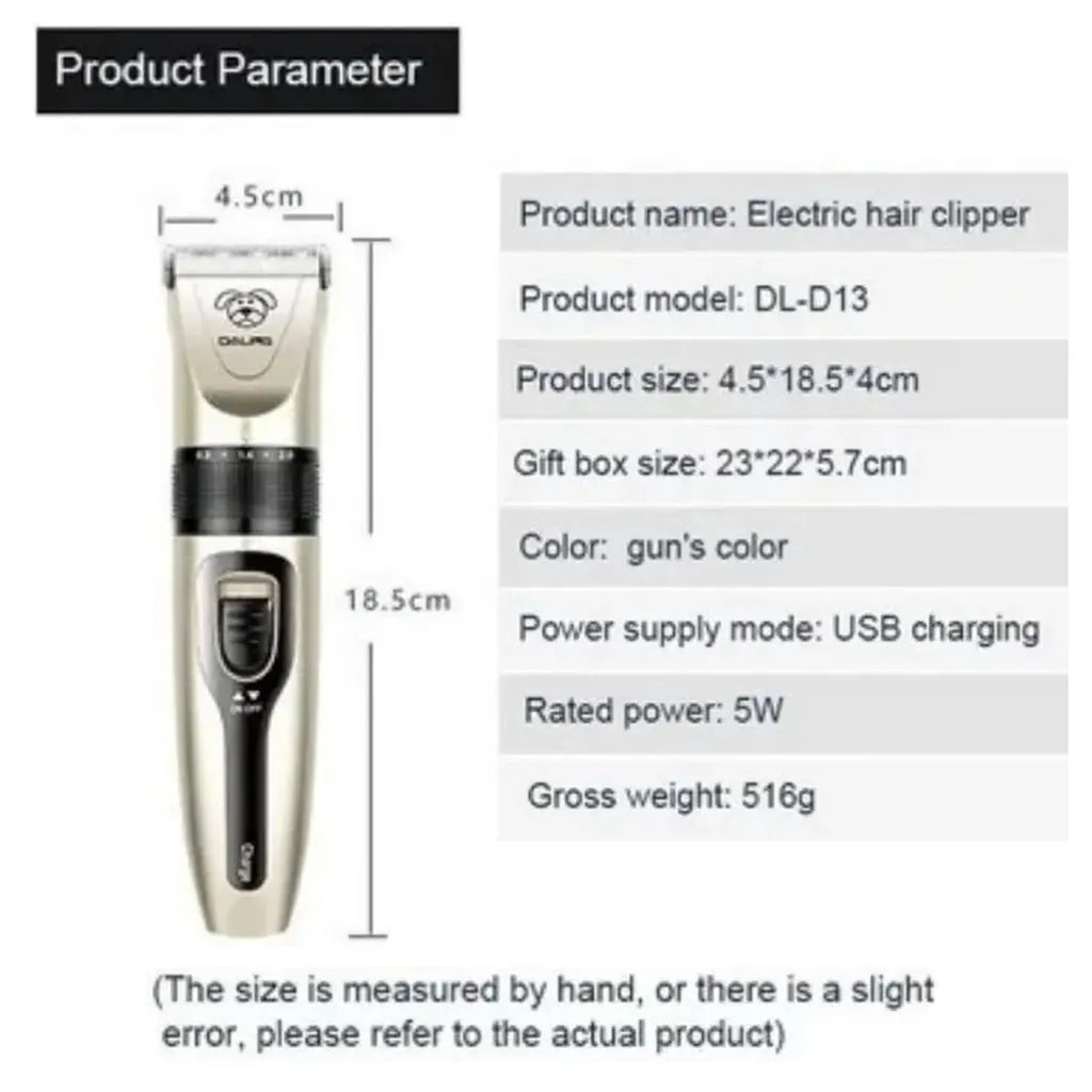 Masina de Tuns Animale Profesionala Fara Fir Reincarcabila USB 5 in 1 - detaliu produs