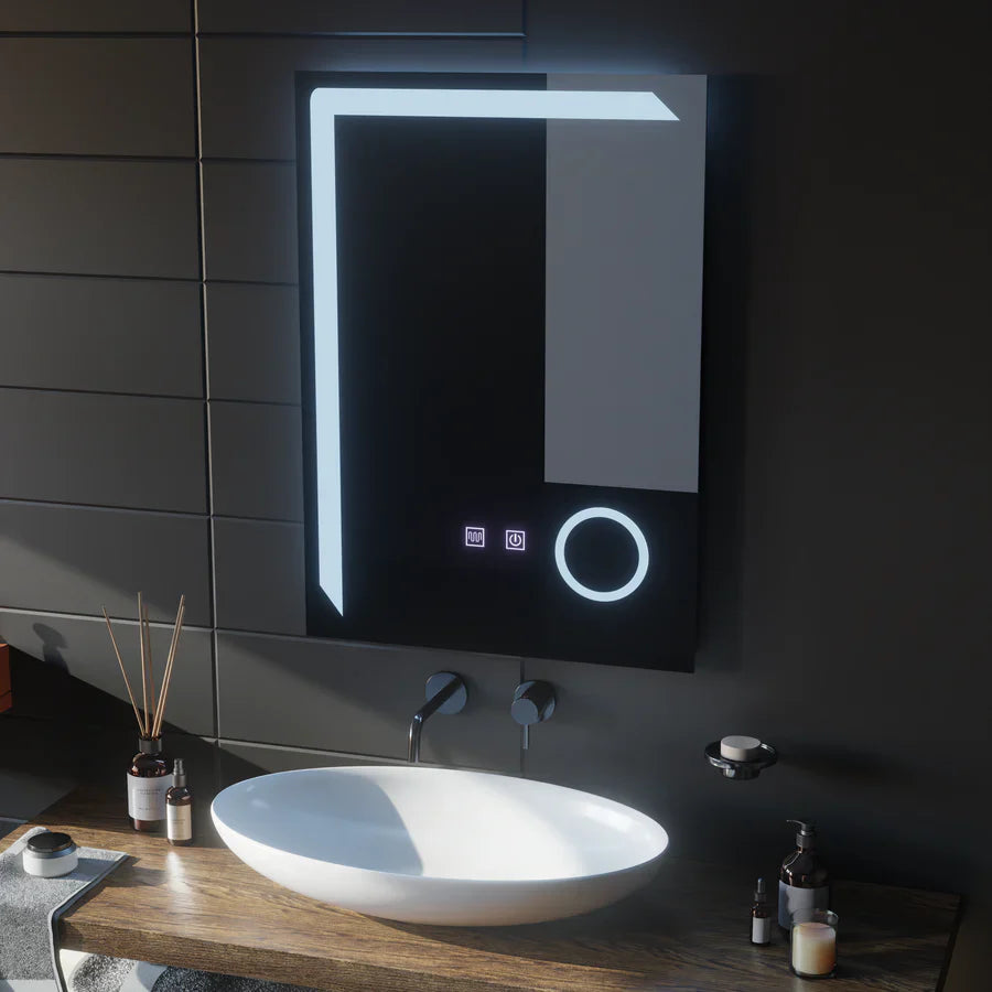 Oglinda LED Rectangulara, 60x80cm, Linea Touch, Sistem Dezaburire