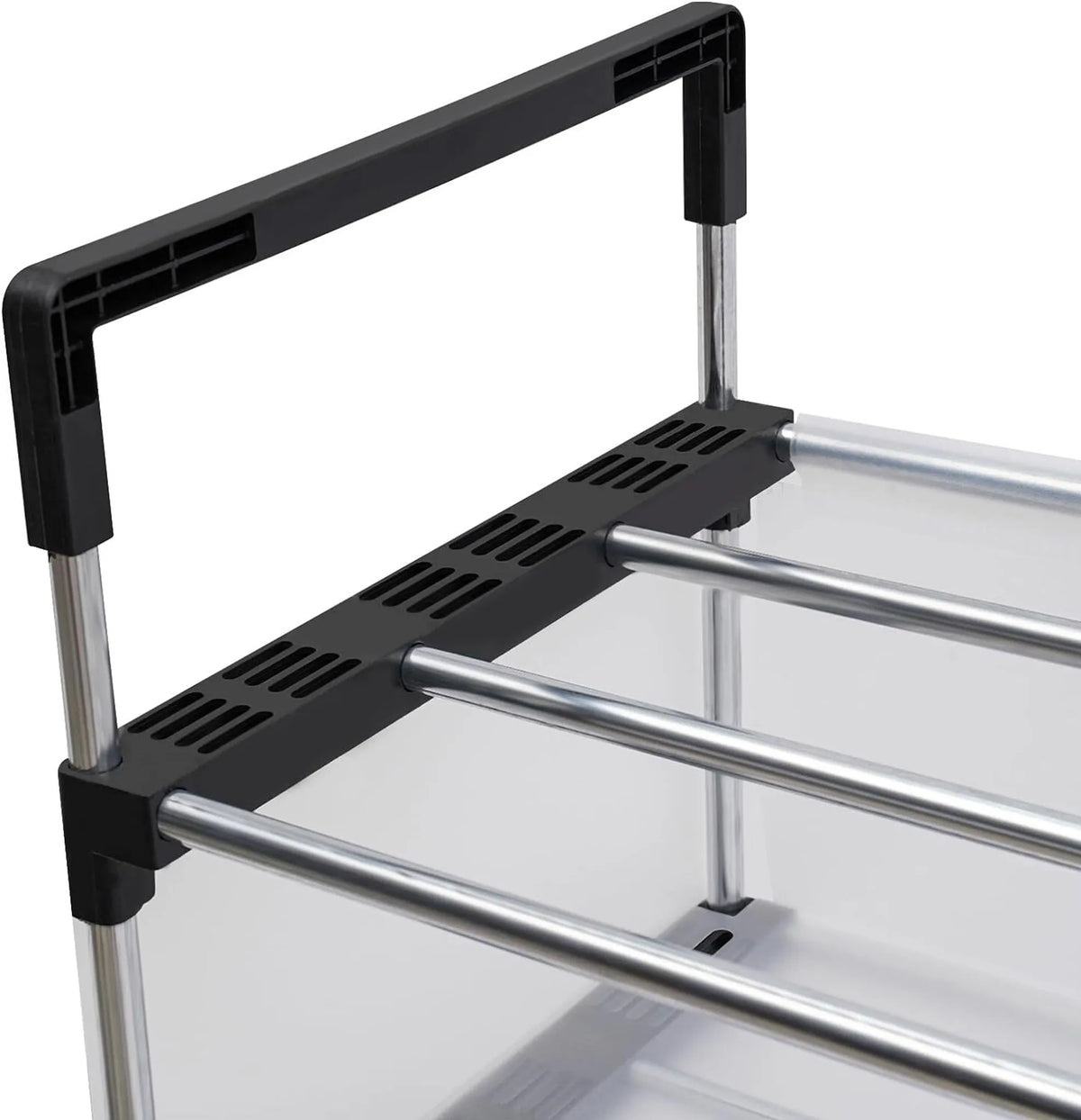 Raft pliabil pentru pantofi cu 5 Niveluri, design modern, stabil și multifuncțional – Alb, 60x28x110 cm