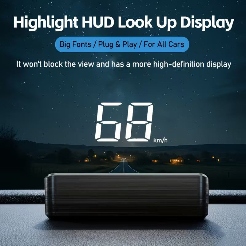 Head-Up Display HUD Auto cu GPS Vitezometru Digital Detectare Automata Universal Parbriz - detaliu produs
