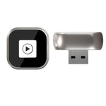 Adaptor wireless CarPlay si Android Auto 2 in 1 din aliaj de zinc, culoare auriu sampanie, compatibil universal