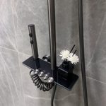 Coloana Dus Inox Crom Negru Duza Masaj Patrata 25cm Sistem Dus Modern