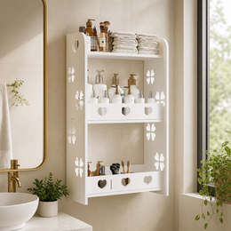 Dulap organizator baie din pcv, 62x15x34 cm