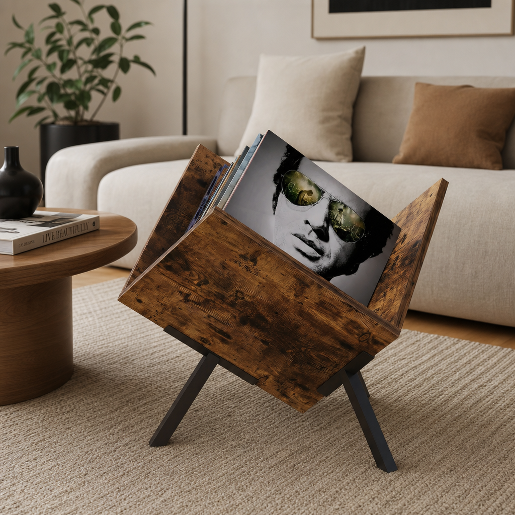 Masuta de Cafea Moderna Lemn Natur Design Minimalist Livingroom - in context de utilizare