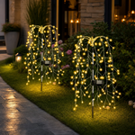 Set 2 Lampi Solare Decorative tip Salcie 120 LED-uri Lumina Calda Rece Multicolor pentru Curte Gradina