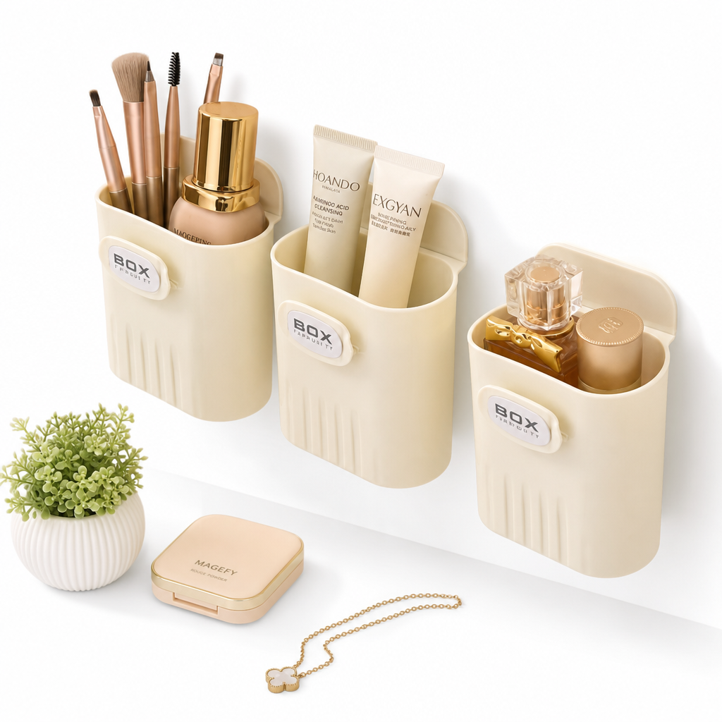 Set 3 Suporturi Autoadezive pentru Depozitare Accesorii Mici 11.5x9x8 cm - detaliu produs