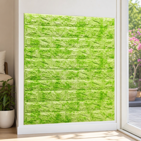 Tapet 3D Caramida Autoadeziv PE Foam 70x77cm Decoratiune Perete DIY - in context de utilizare