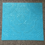 Tapet decorativ 3D turcoaz cu model floral – 70 × 70 cm
